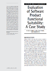 Evaluation of Software Product Functional Suitability: A Case Study